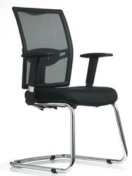 Vergaderstoel slede frame chroom.
